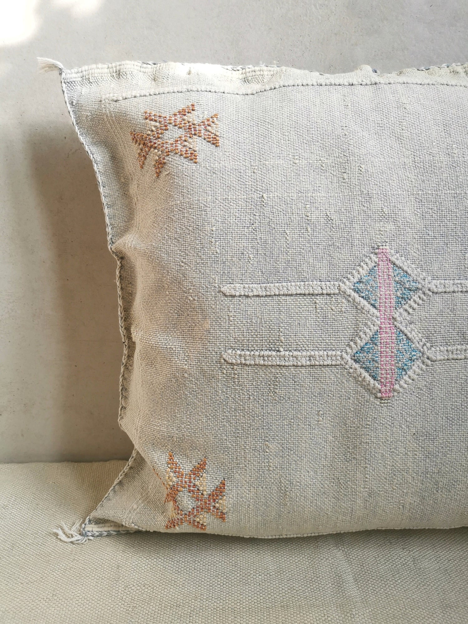 Oreiller Sabra 50x50 cm, taie d'oreiller du Maroc, oreiller marocain en soie Sabra