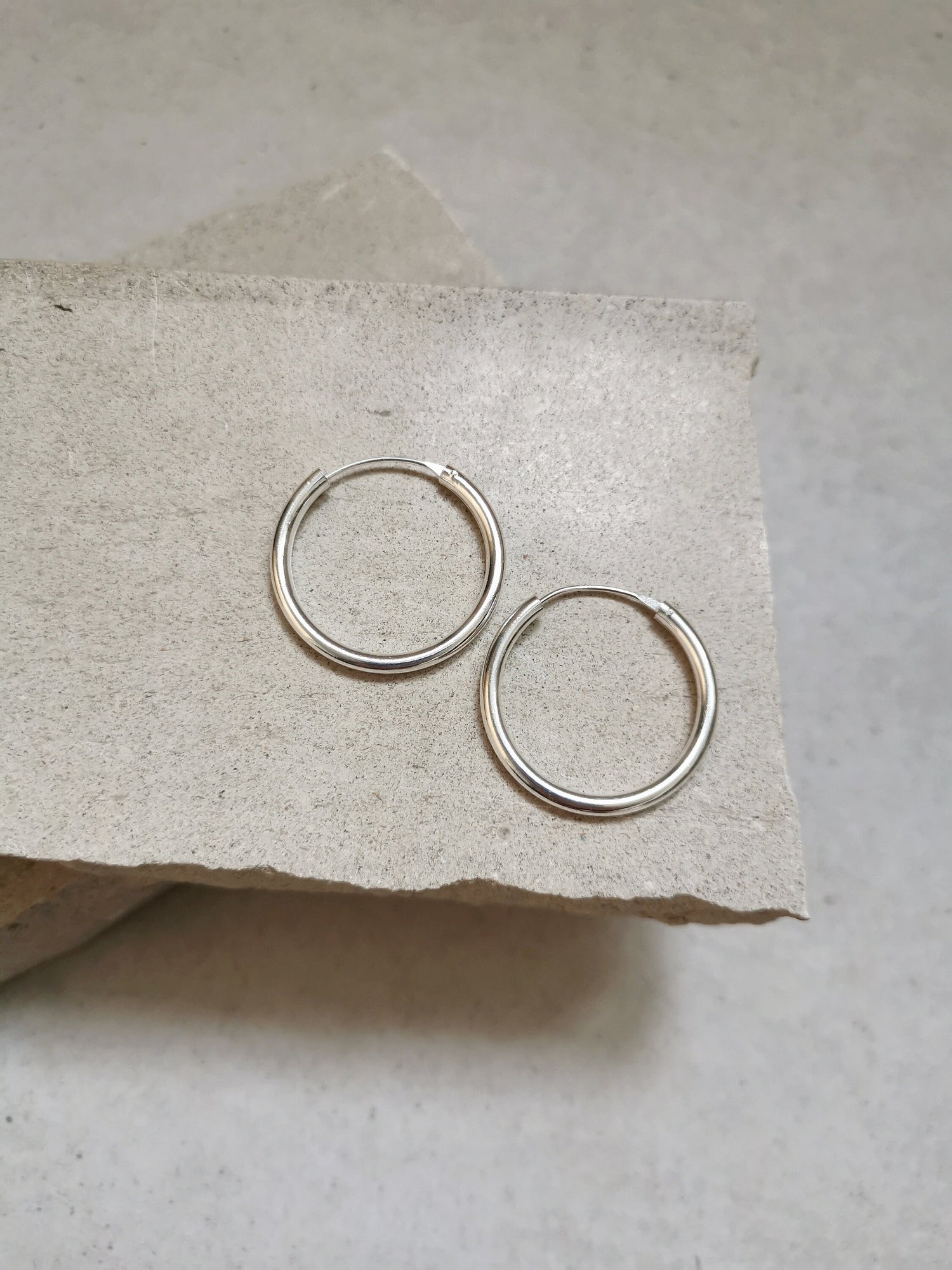 Créoles en argent 925 30 mm x 3 mm, minimalistes, style hippie gitan, créoles en argent sterling, créoles épaisses